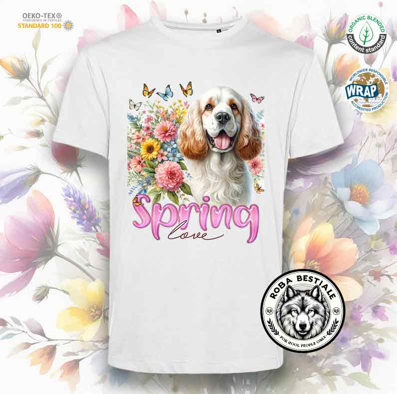 T-Shirt SPRING LOVE - CLUMBER SPANIEL