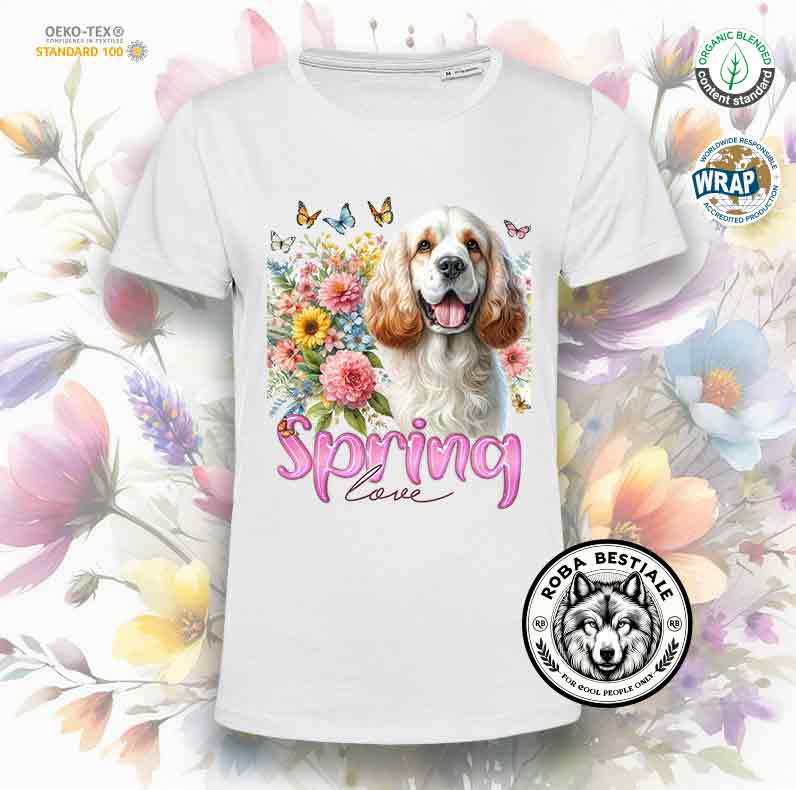 T-Shirt SPRING LOVE - CLUMBER SPANIEL