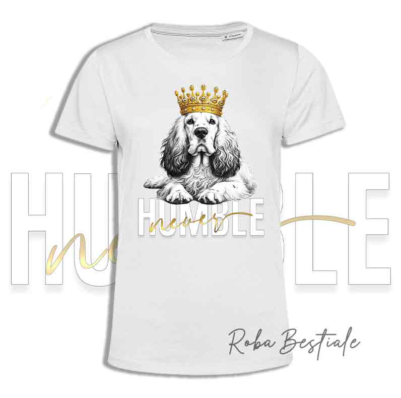 T-shirt NEVER HUMBLE - CLUMBER SPANIEL