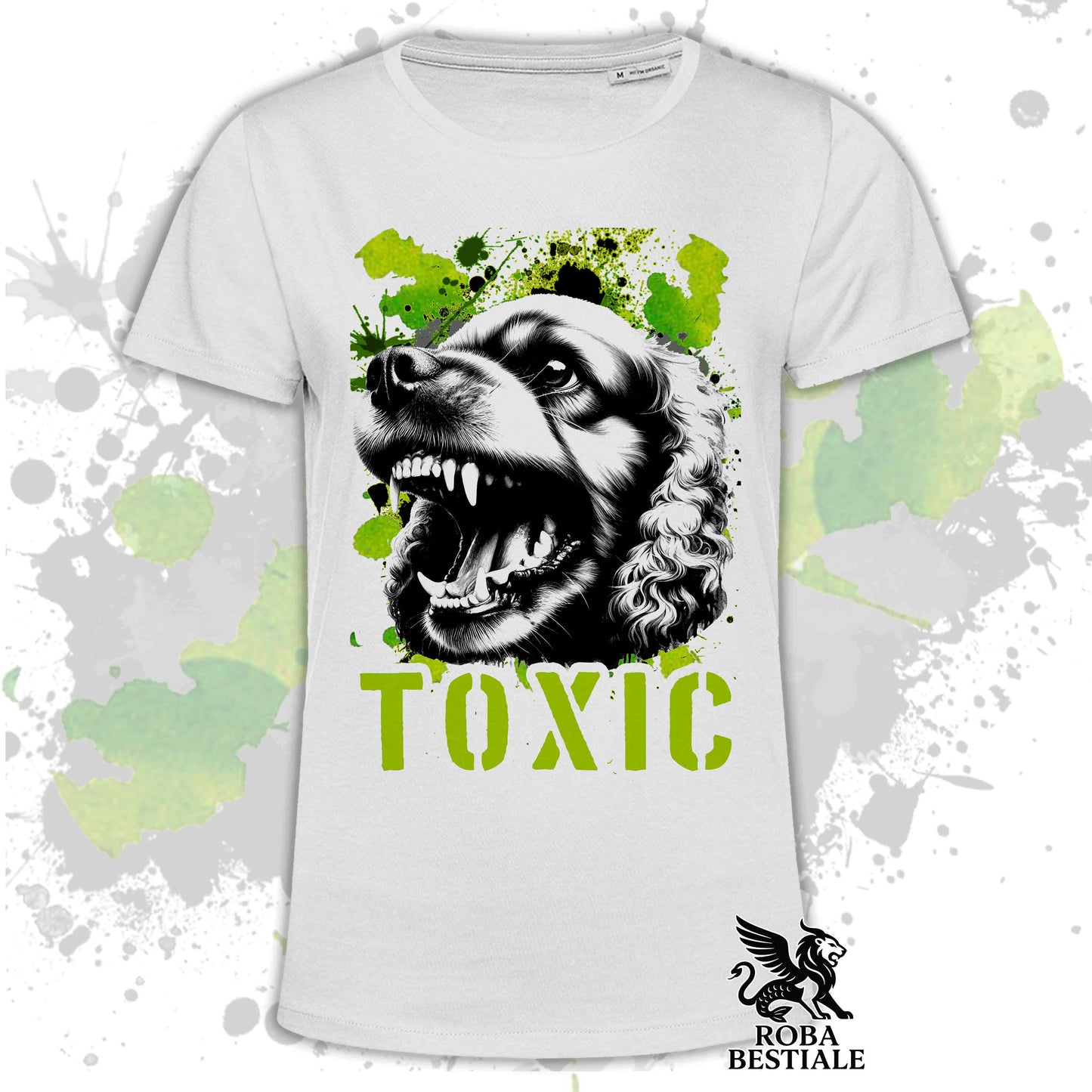 TOXIC T-Shirt - ENGLISH COCKER SPANIEL - White or Beige, Men's or Women's - from XS to 5XL