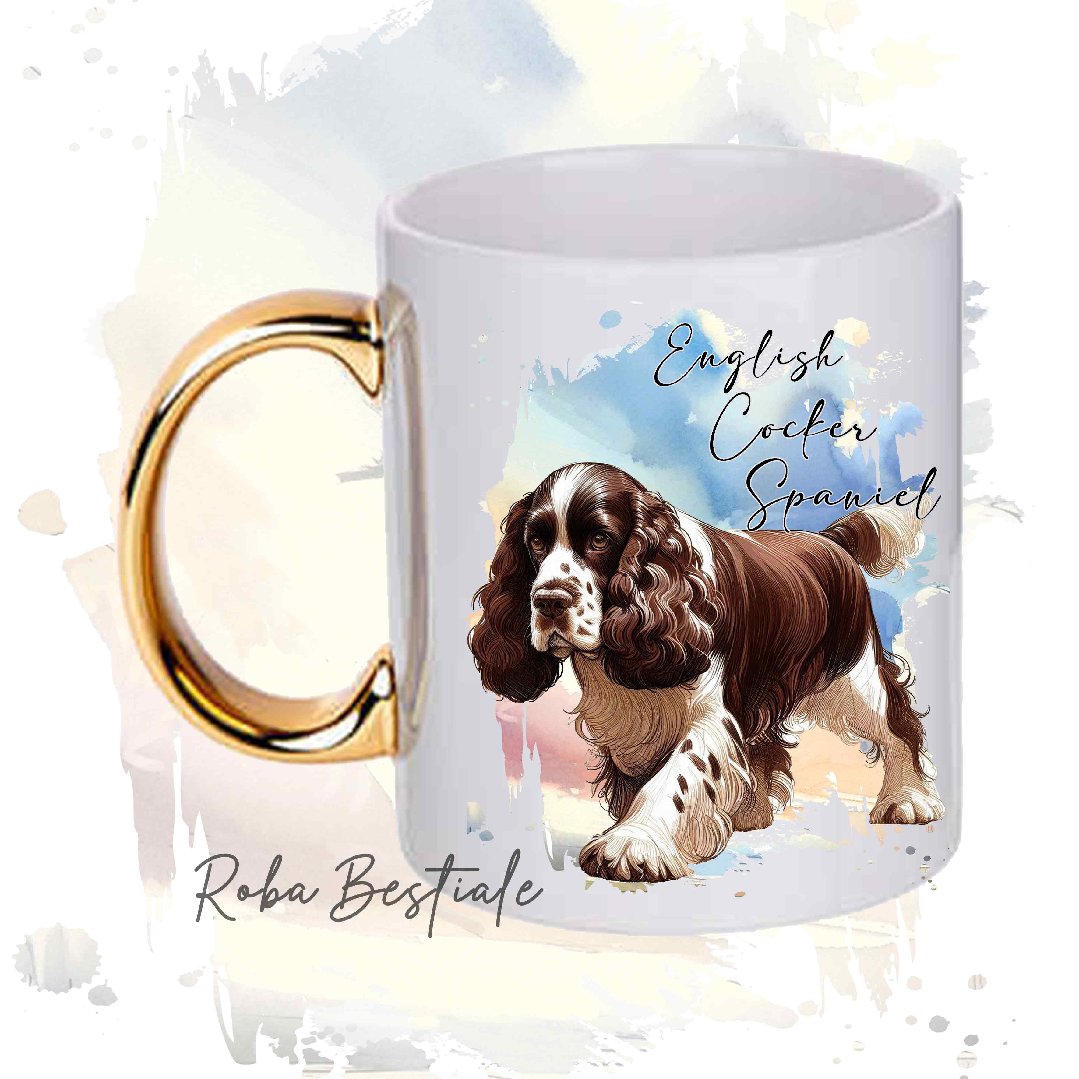 Mug with Cocker Spaniel - edelweiss Mug with Cocker Spaniel - edelweiss