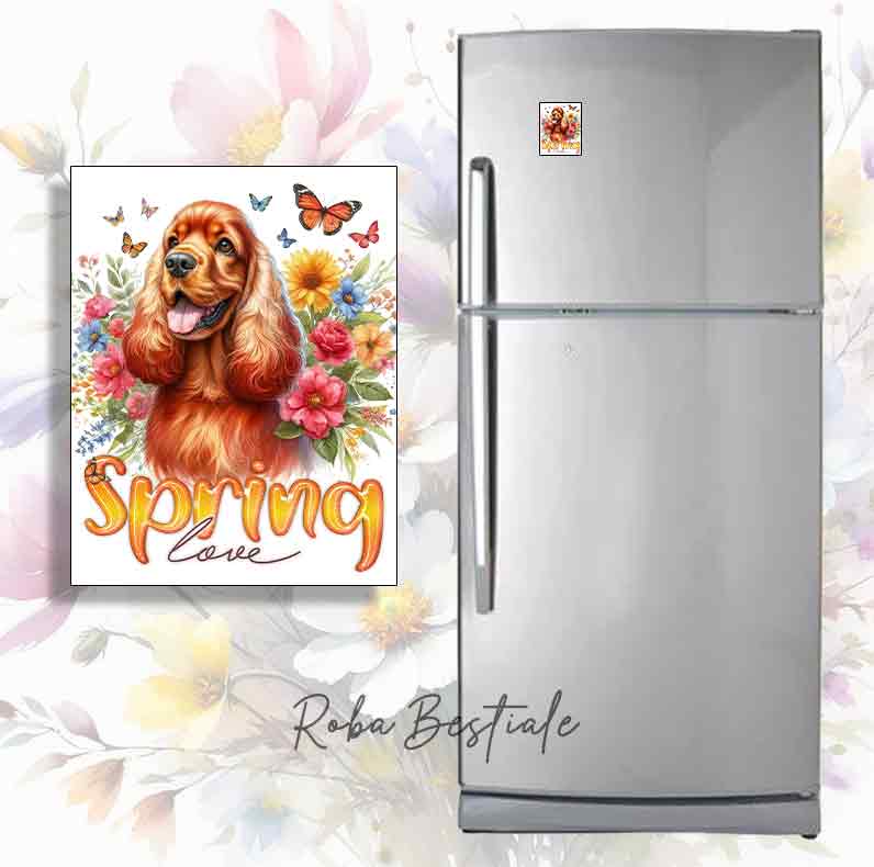 Magnete SPRING LOVE - COCKER SPANIEL INGLESE Rosso