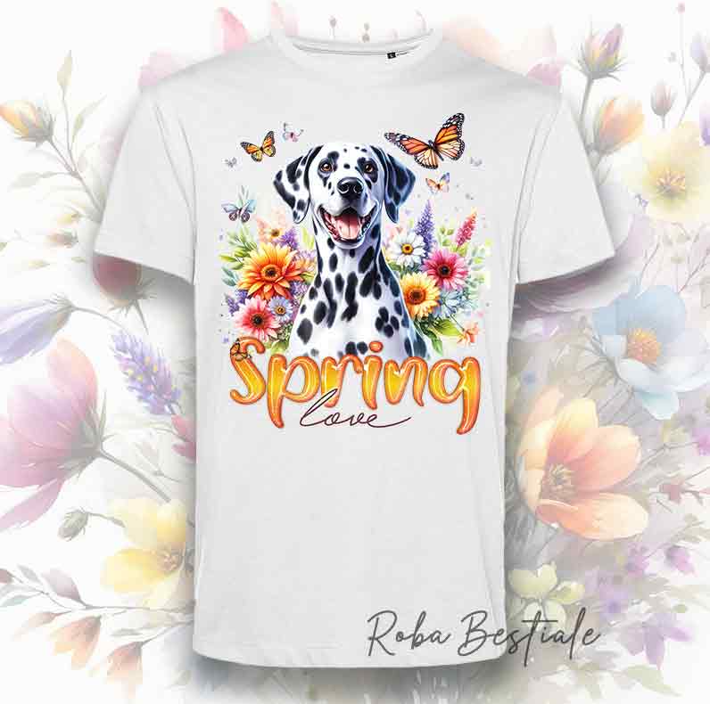 SPRING LOVE T-Shirt - DALMATIAN Black & White