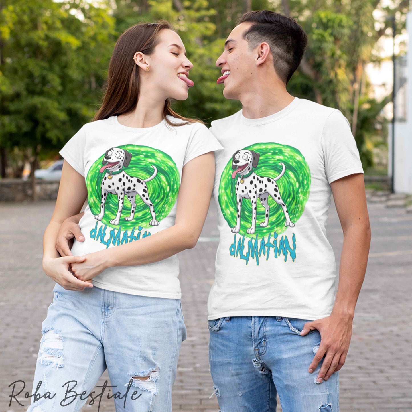 RICK & MORTY T-Shirt - DALMATIAN Black & White