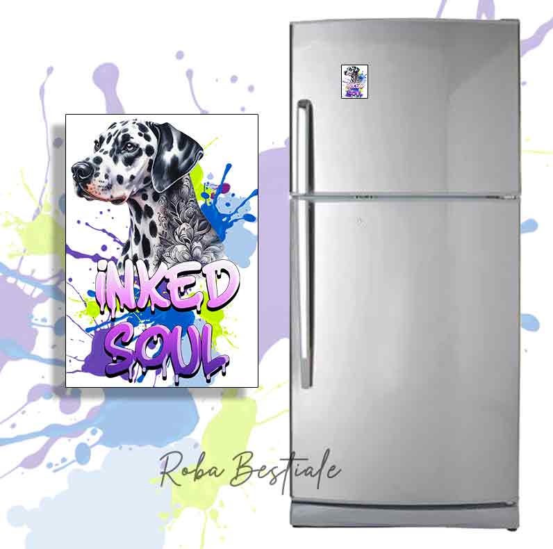 INKED SOUL Magnet - DALMATIAN Black & White