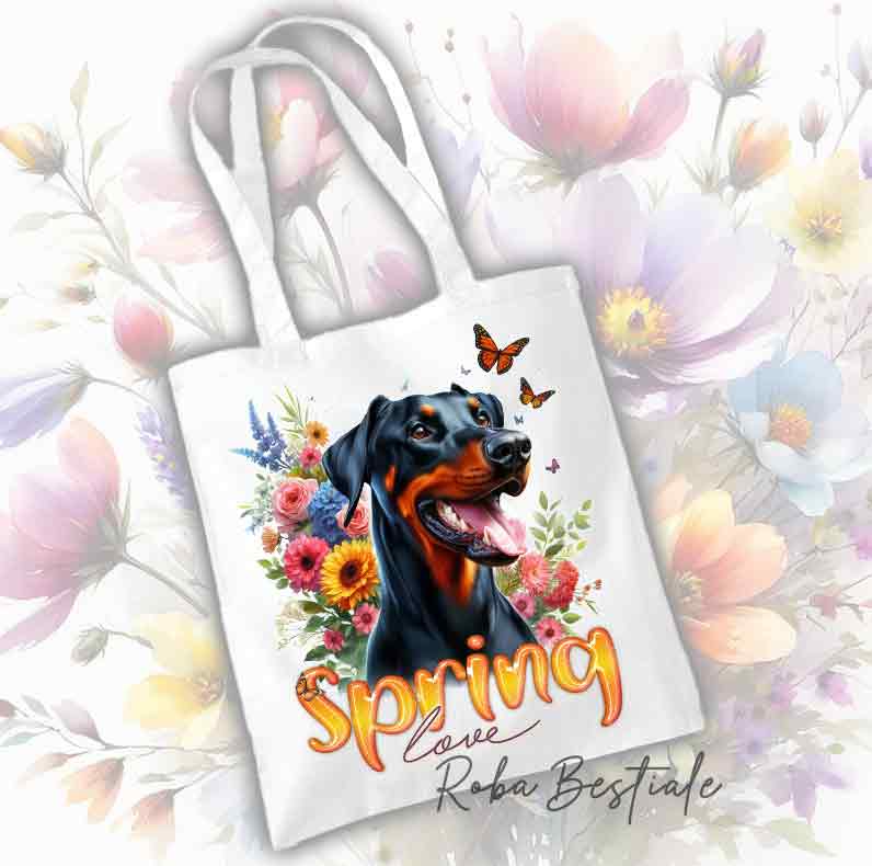 Shopper SPRING LOVE - DOBERMANN Nero Focato