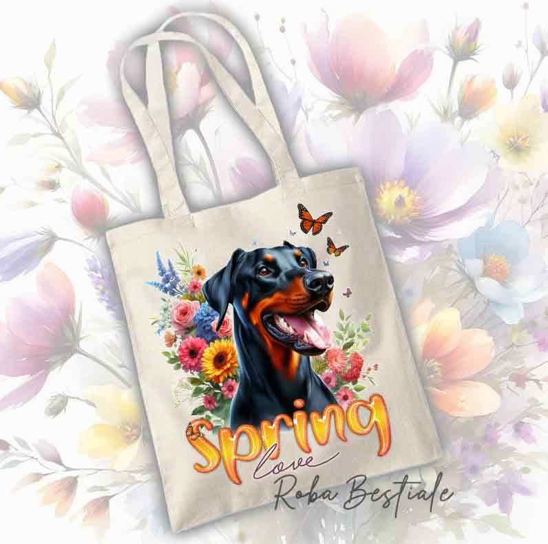 Shopper SPRING LOVE - DOBERMANN Nero Focato