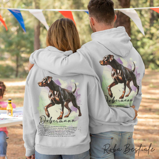 Felpa BEHAVIOR - DOBERMANN Marrone Focato - Standard FCI - Unisex - Grigia - dalla XS alla 3XL