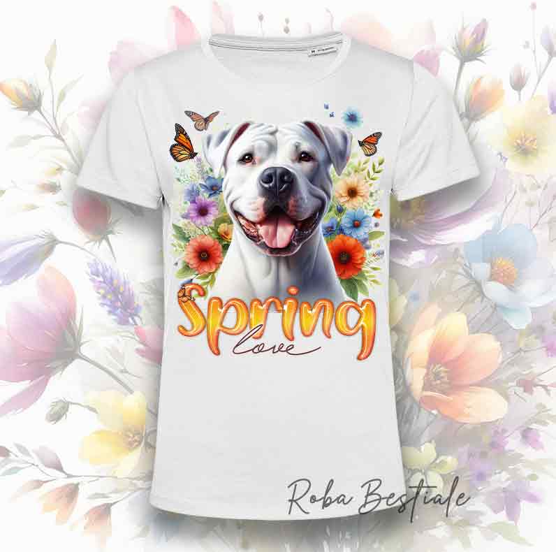 T-Shirt SPRING LOVE - DOGO ARGENTINO