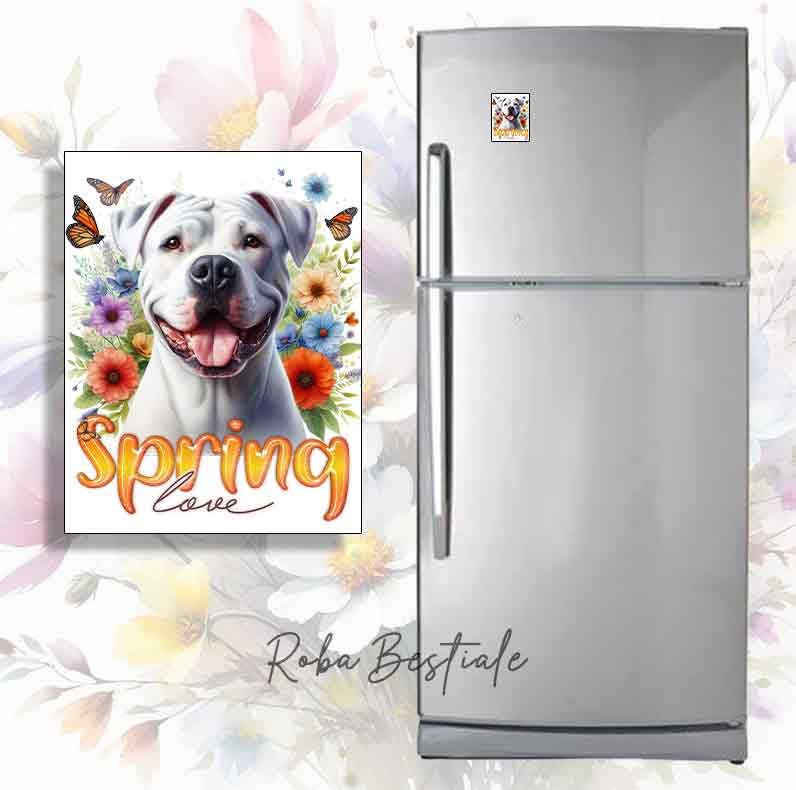 SPRING LOVE Magnet - DOGO ARGENTINO