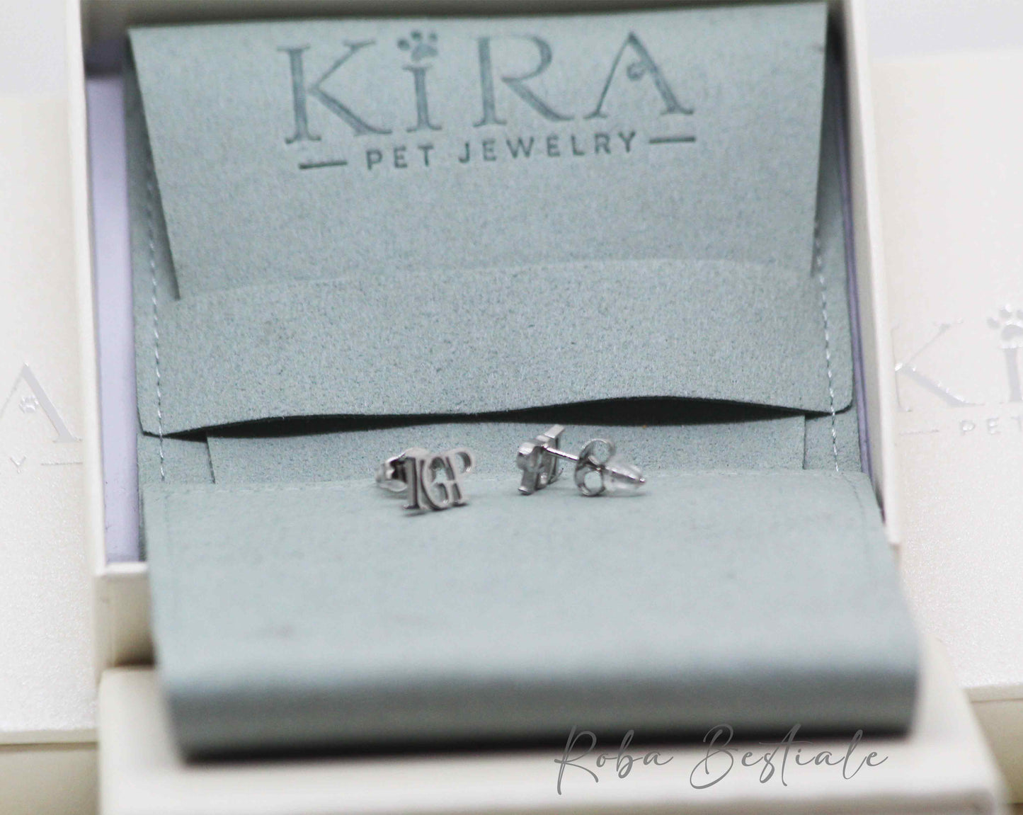 Orecchini KIRA PET JEWELRY - Modello IGP - in Acciaio Inox, con chiusura a farfalla