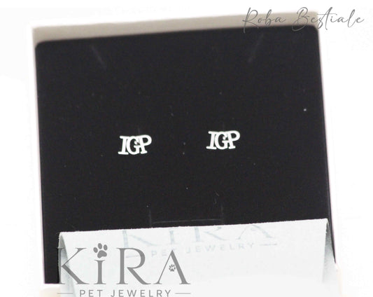 Orecchini KIRA PET JEWELRY - Modello IGP - in Acciaio Inox, con chiusura a farfalla