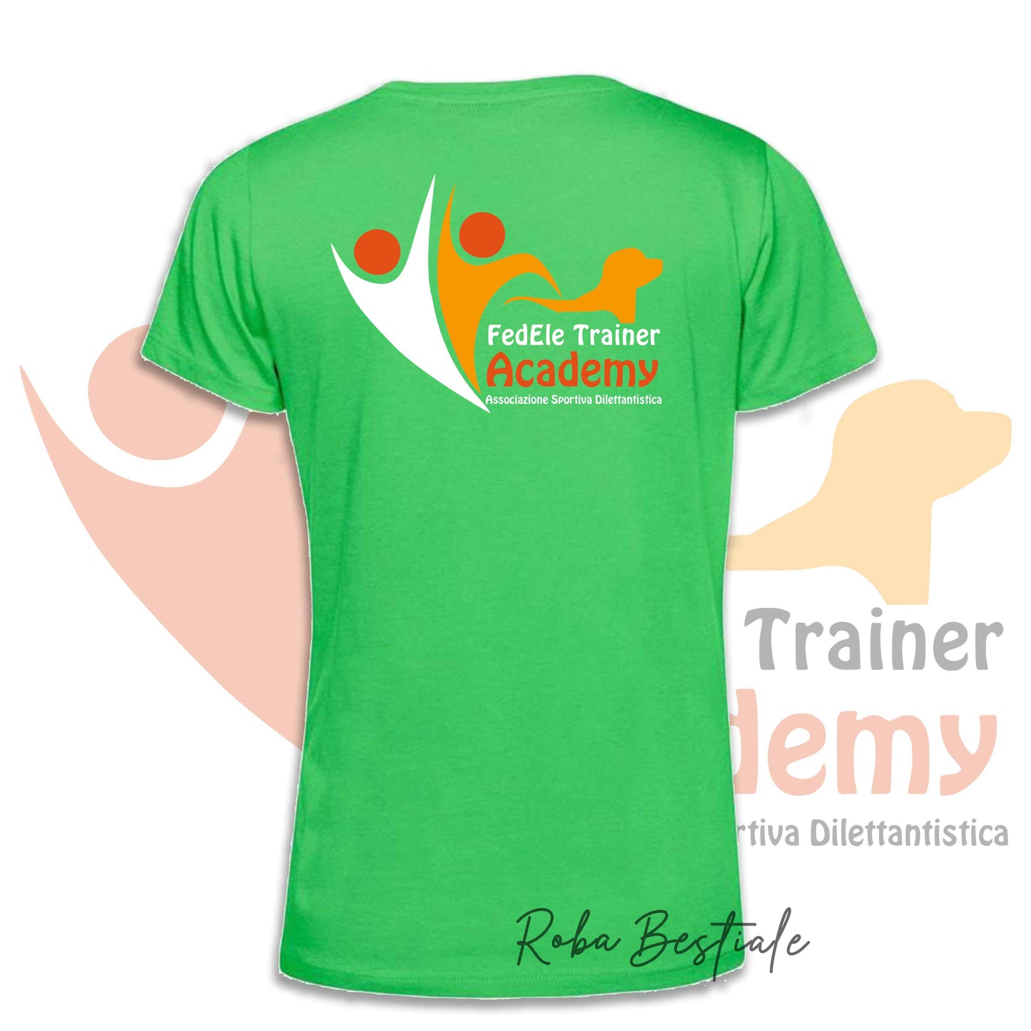 T-Shirt FEDELE Trainer Academy - Uomo o Donna - TONI DI VERDE E GIALLO - Dalla XS alla 3XL