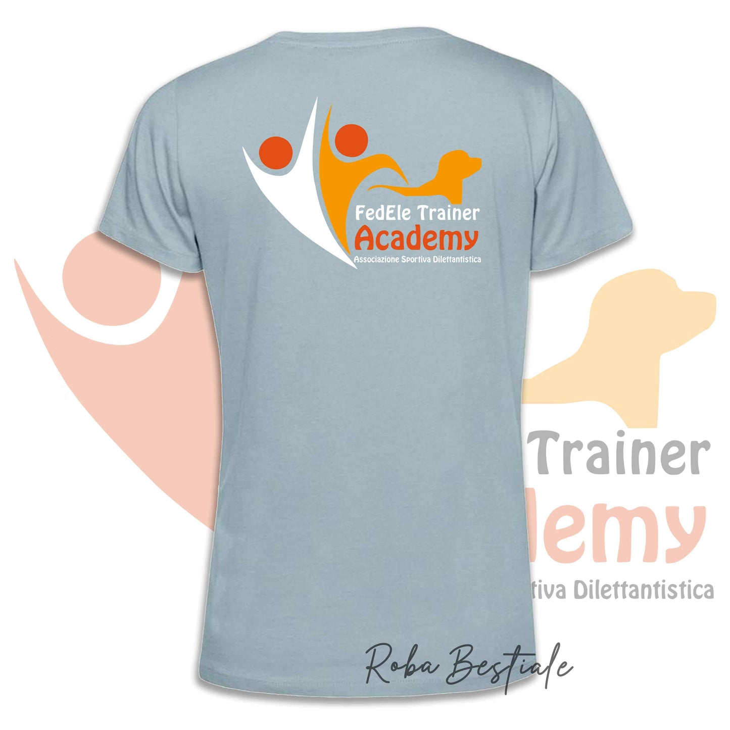 T-Shirt FEDELE Trainer Academy - Uomo o Donna, TONI DI BLU - Dalla XS alla 3XL