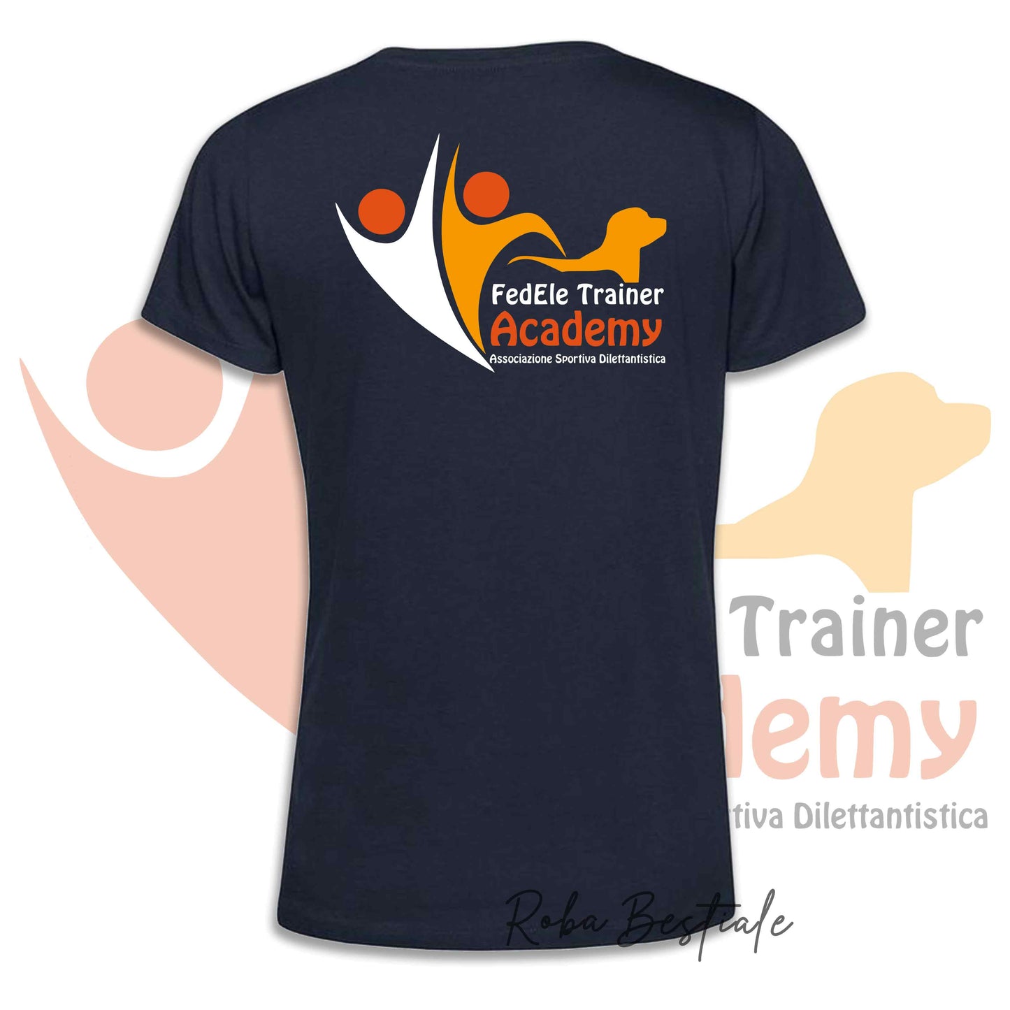 T-Shirt FEDELE Trainer Academy - Uomo o Donna, TONI DI BLU - Dalla XS alla 3XL