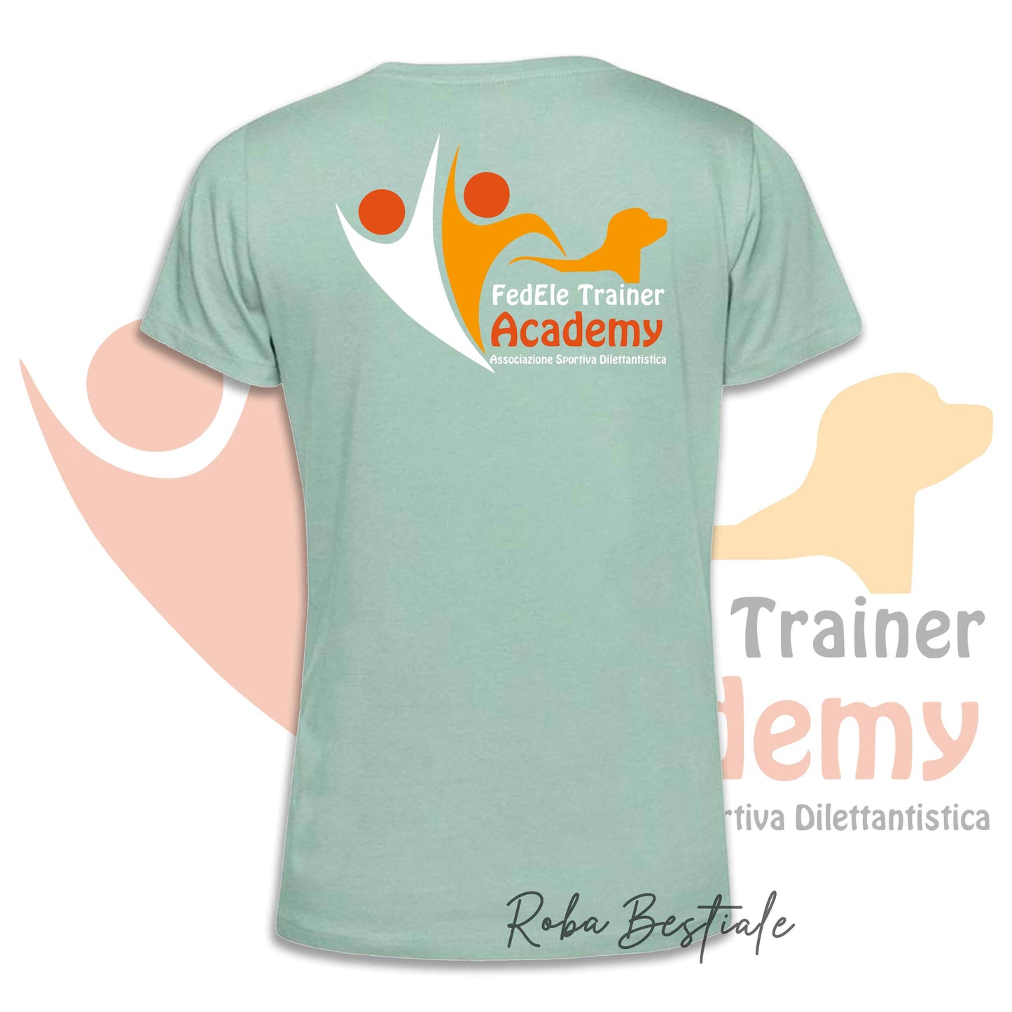 T-Shirt FEDELE Trainer Academy - Uomo o Donna - TONI DI VERDE E GIALLO - Dalla XS alla 3XL