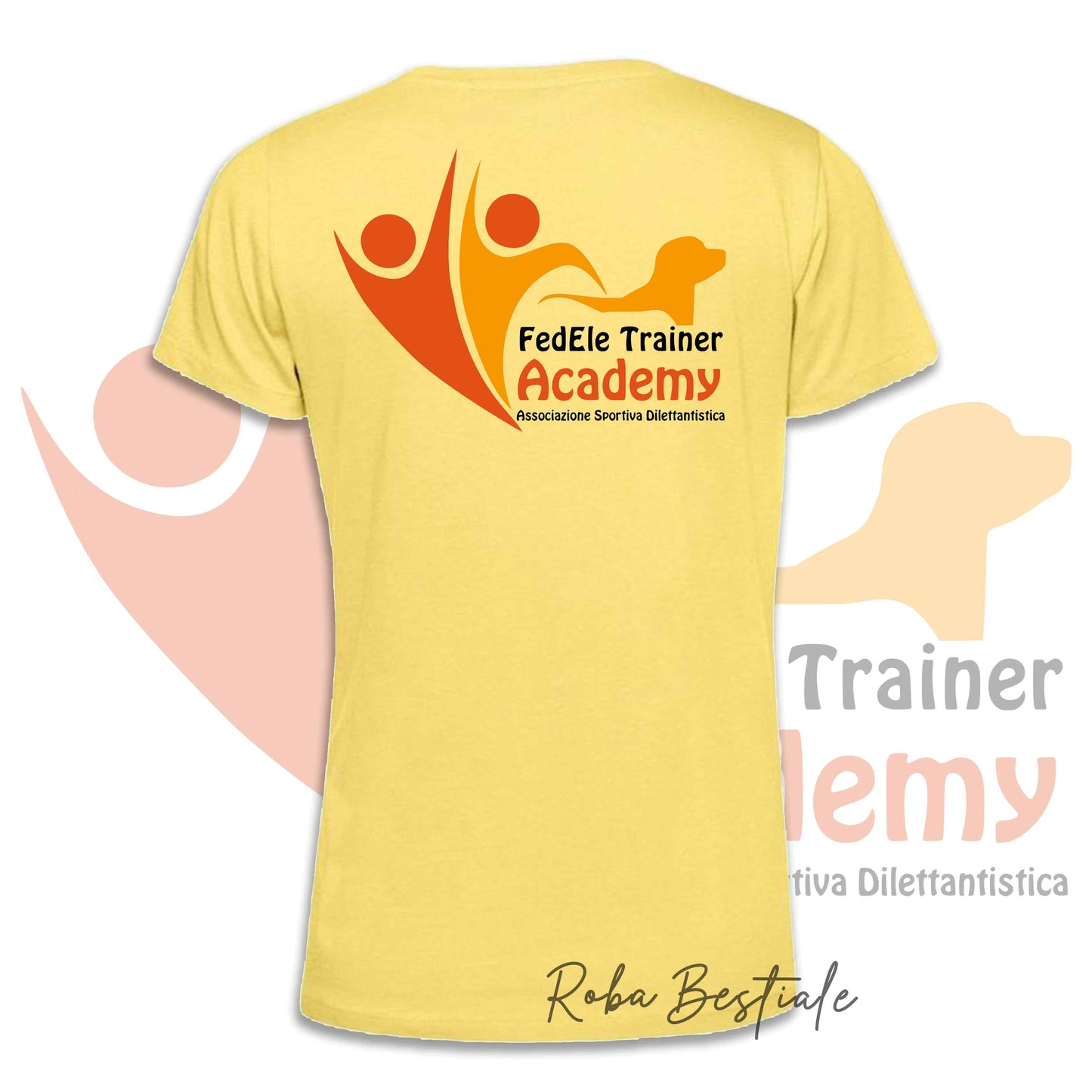 T-Shirt FEDELE Trainer Academy - Uomo o Donna - TONI DI VERDE E GIALLO - Dalla XS alla 3XL