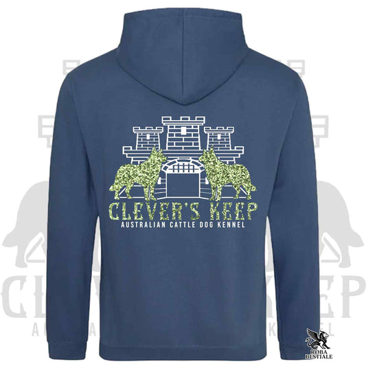 Felpa CLEVER'S KEEP - dettagli GLITTER VERDE - Con Cappuccio e Tasconi, Unisex, in Tanti Colori! - dalla XS alla 5XL