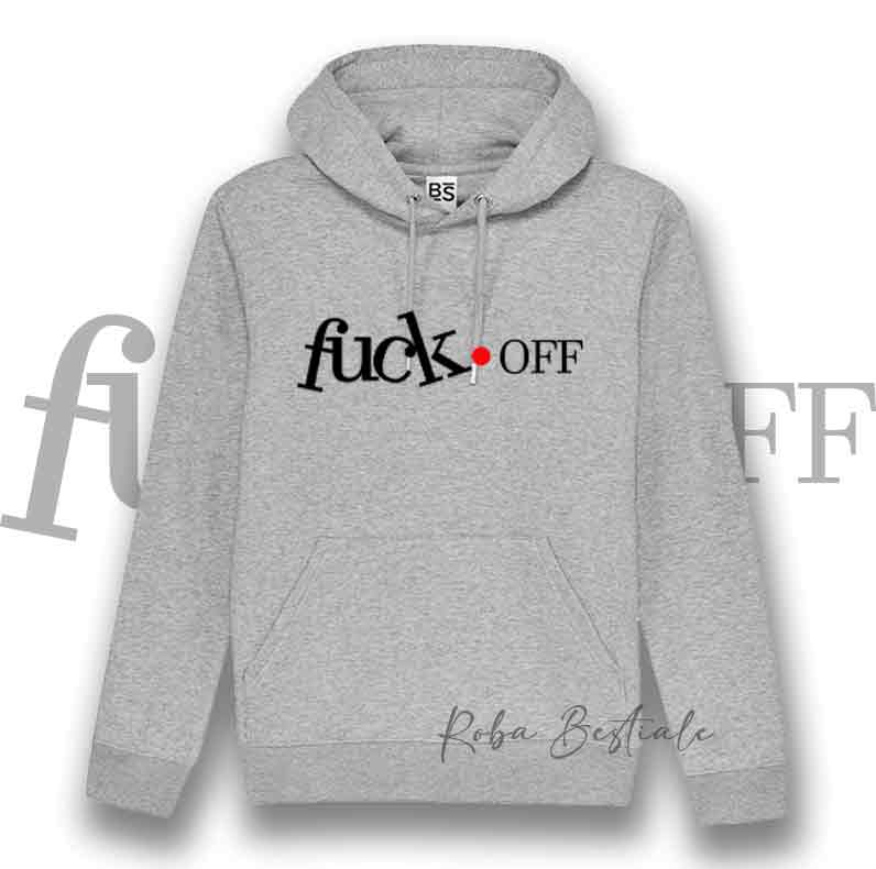Felpa FU**K OFF - SETTER INGLESE Orange Belton - Unisex - Nera o Grigia - dalla XS alla 3XL