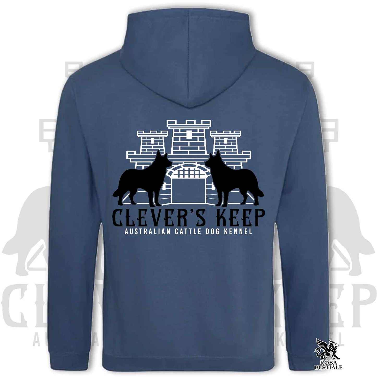CLEVER'S KEEP Hoodie - BLACK Details - With Hood and Large Pockets, Unisex, in Many Colors! - from XS to 5XL
