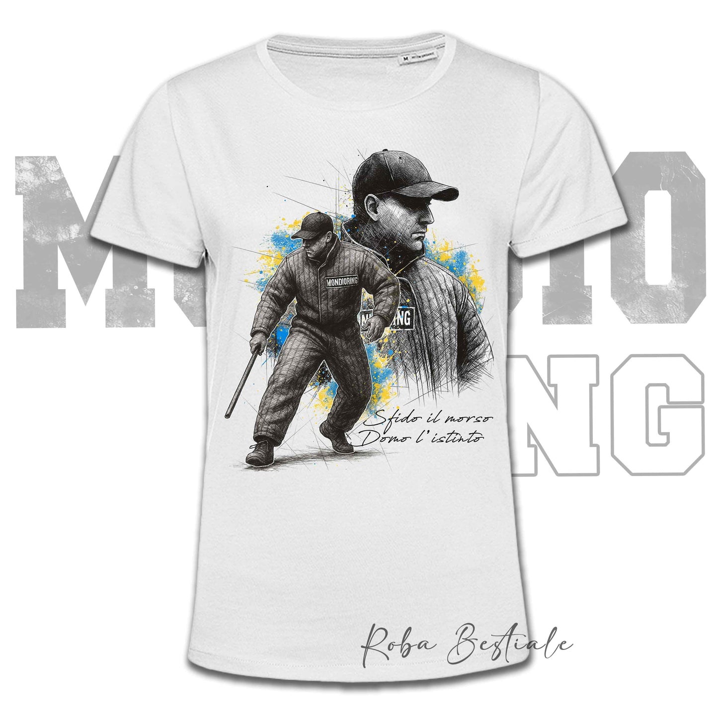 T-Shirt FIGURANTE 1 - MONDIORING - Bianca, Uomo o Donna - dalla XS alla 5XL