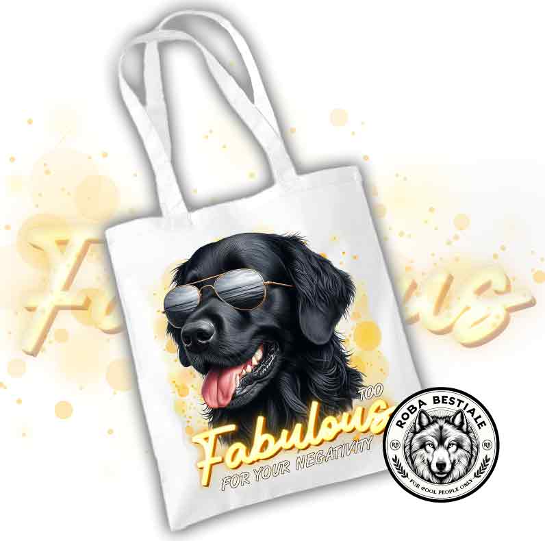 Shopper TOO FABULOUS - FLAT COATED RETRIEVER Nero