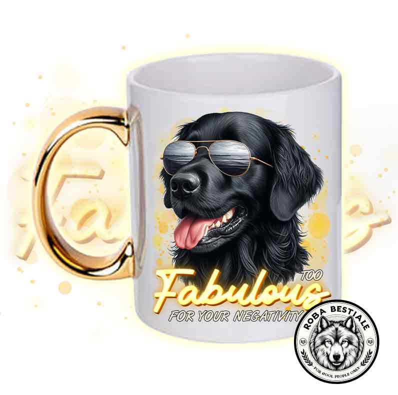 Tazza TOO FABULOUS - FLAT COATED RETRIEVER Nero