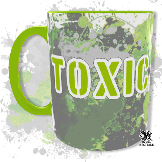 Tazza TOXIC - BASENJI - In Ceramica, manico e interno colorato - 330 ml