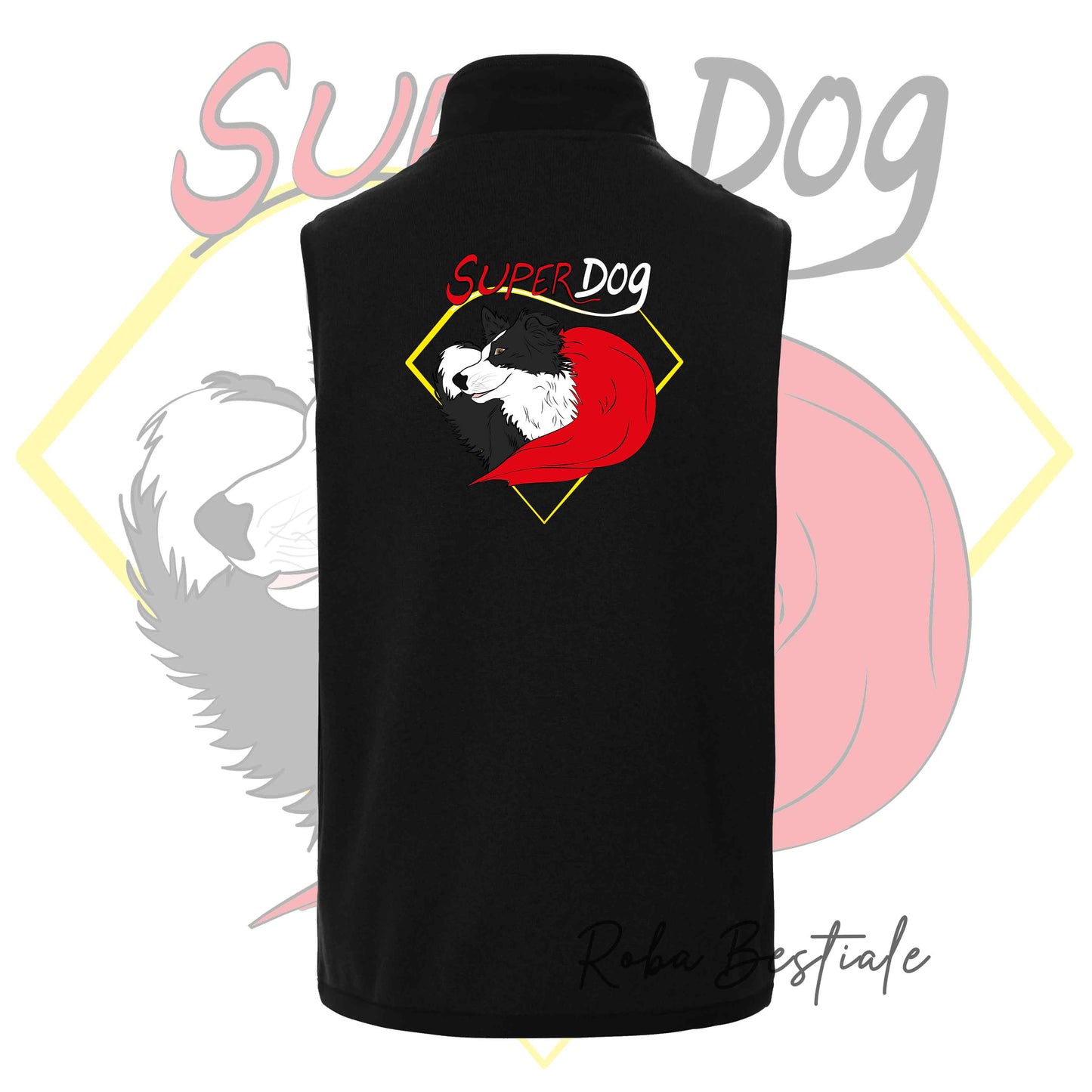 - PREVENDITA - Gilet in SoftShell SUPERDOG - Modello MANTRAILING - Unisex - Nero dalla XS alla 3XL