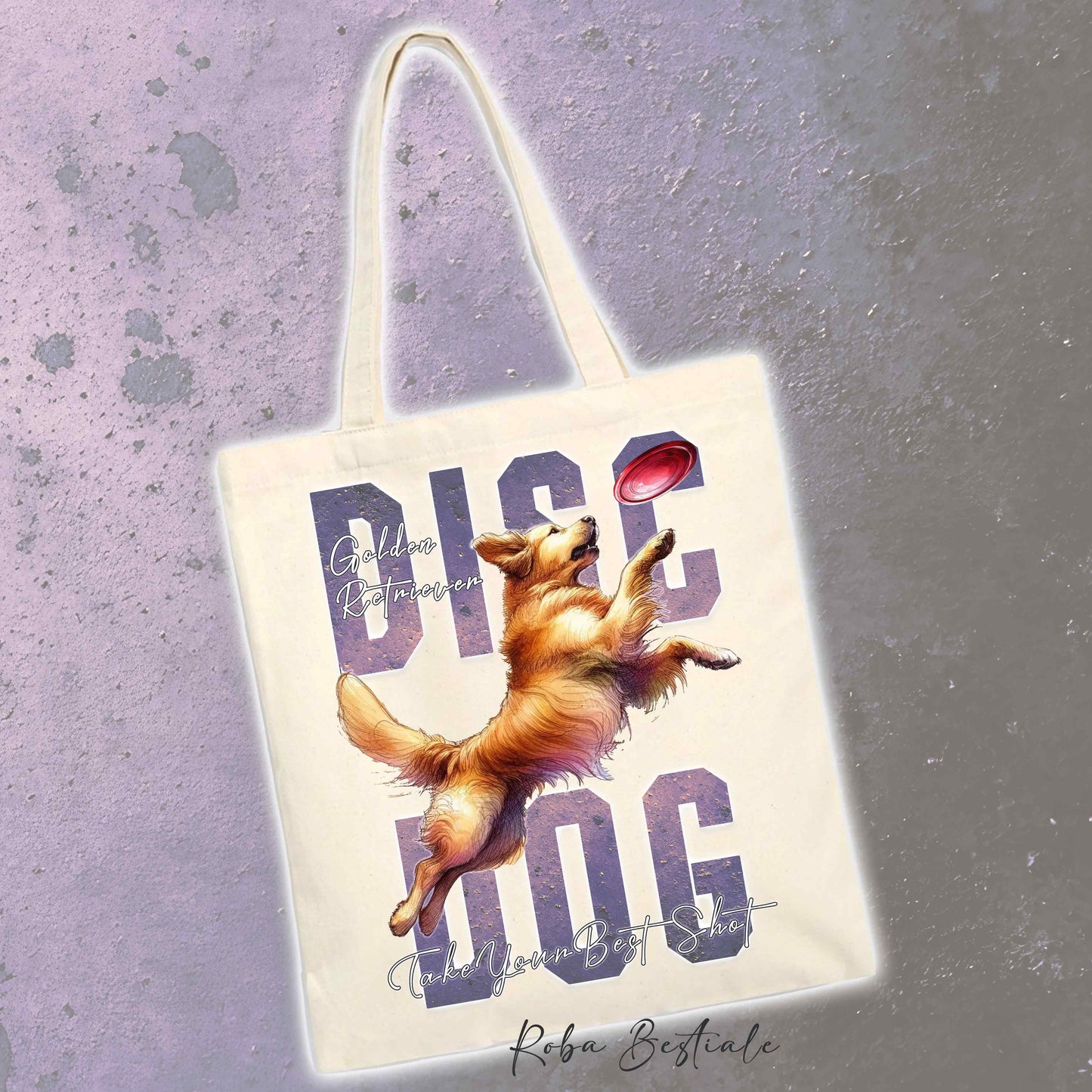 Shopper APTITUDE - DISC DOG - GOLDEN RETRIEVER - Diversi colori disponibili