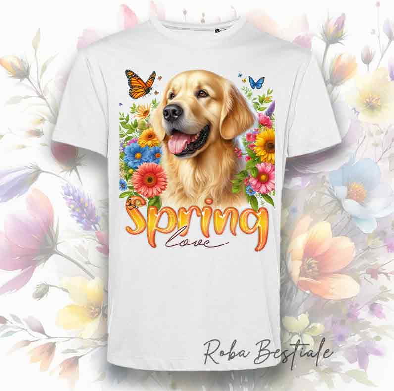 SPRING LOVE T-Shirt - GOLDEN RETRIEVER