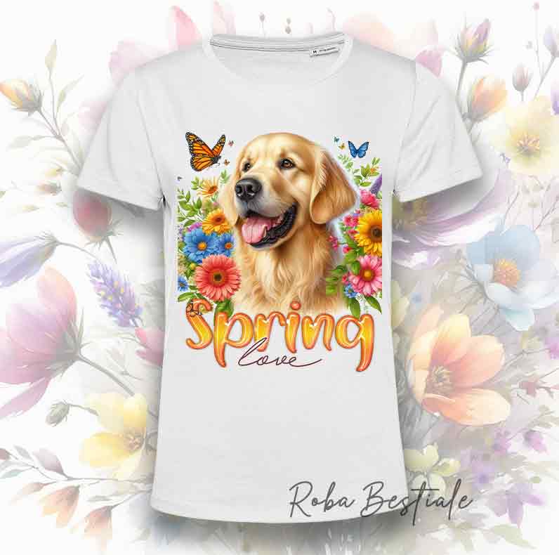 SPRING LOVE T-Shirt - GOLDEN RETRIEVER