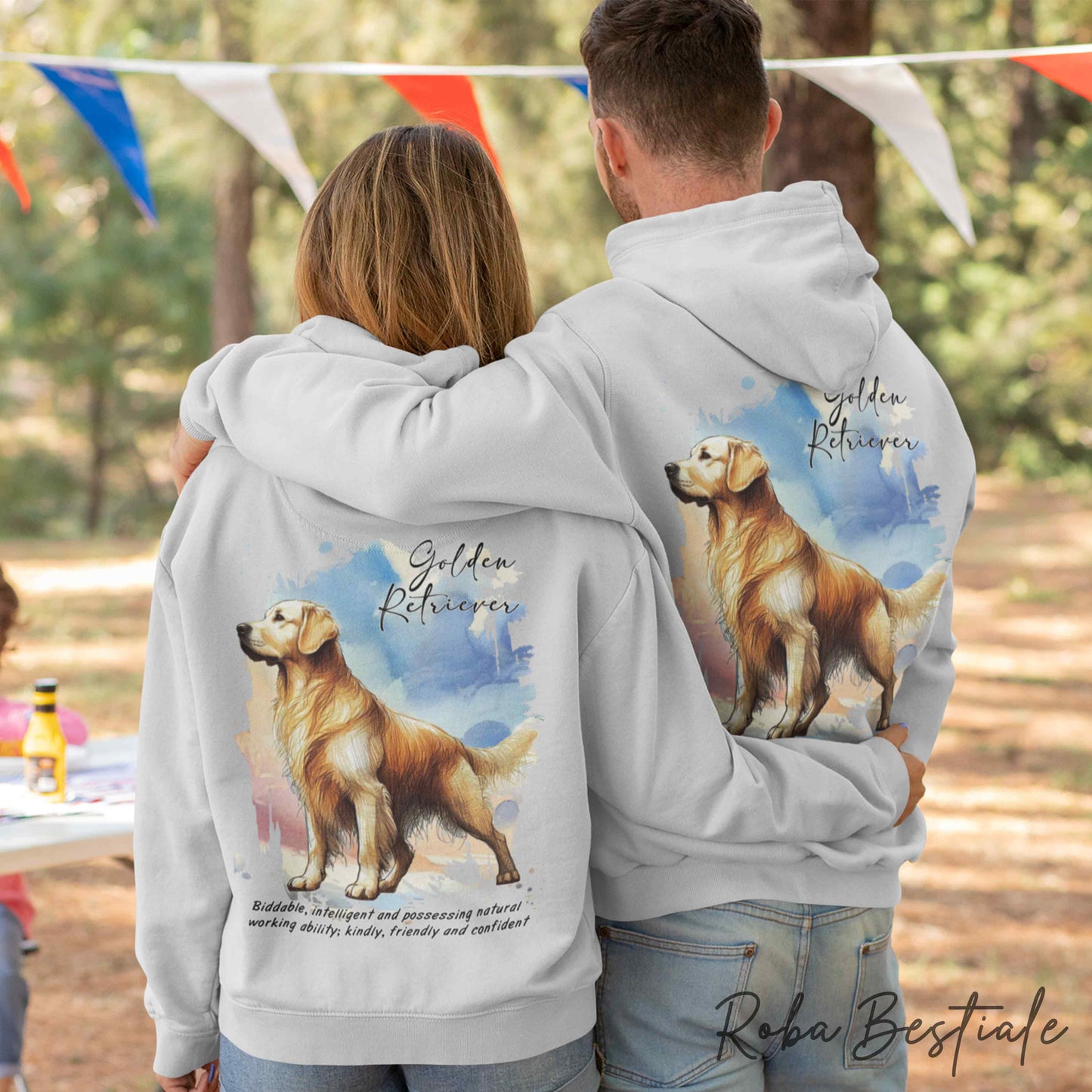 Felpa BEHAVIOR - GOLDEN RETRIEVER - Standard FCI - Unisex - Grigia - dalla XS alla 3XL
