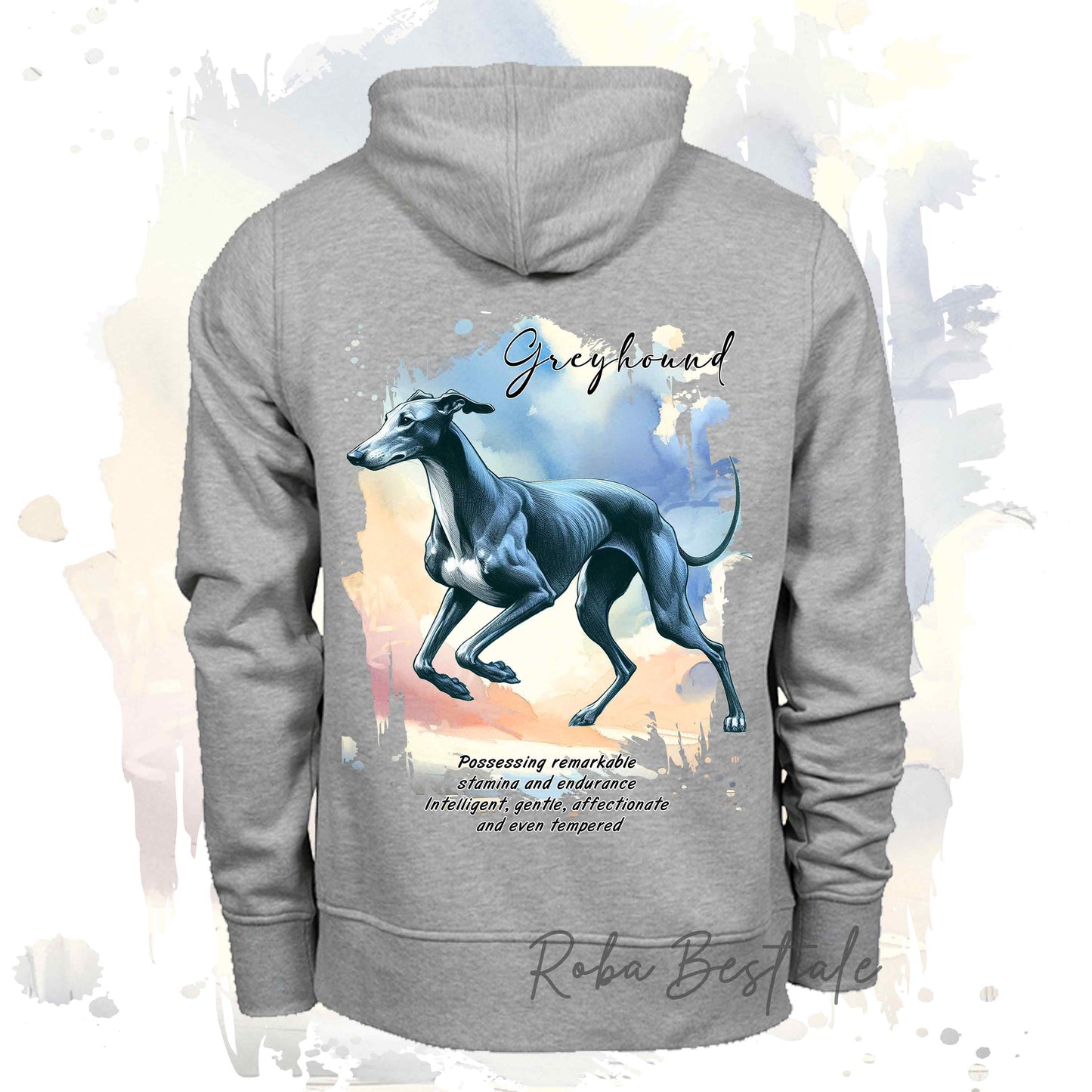 Felpa BEHAVIOR - GREYHOUND Blue - Standard FCI - Unisex - Grigia - dalla XS alla 3XL