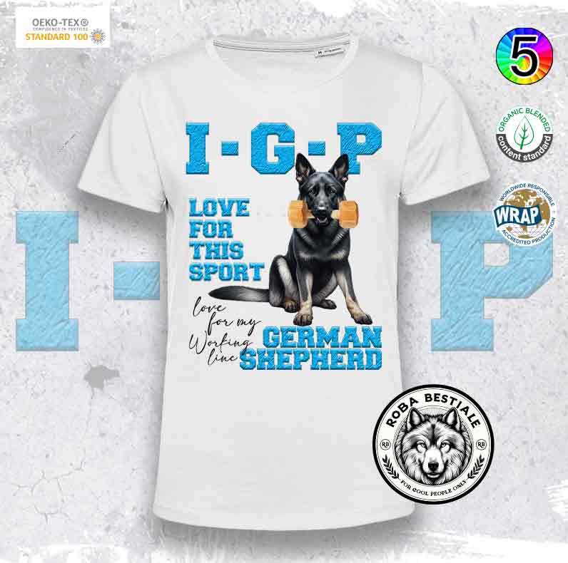 T-Shirt IGP LOVE - PASTORE TEDESCO DA LAVORO "GRIGIONE"