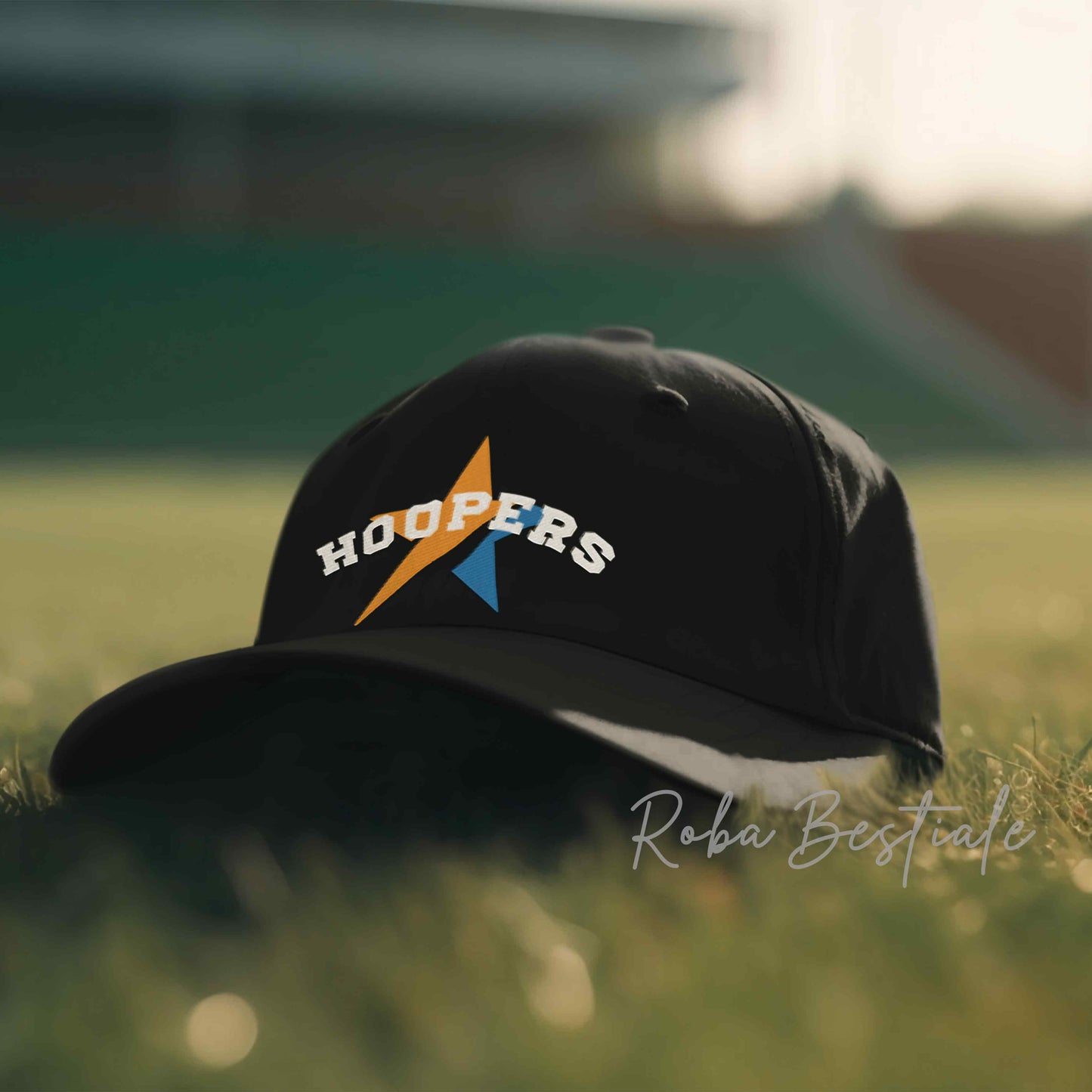 Cappellino STAR - HOOPERS - 100% Cotone - Nero