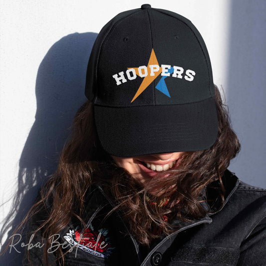 Cappellino STAR - HOOPERS - 100% Cotone - Nero