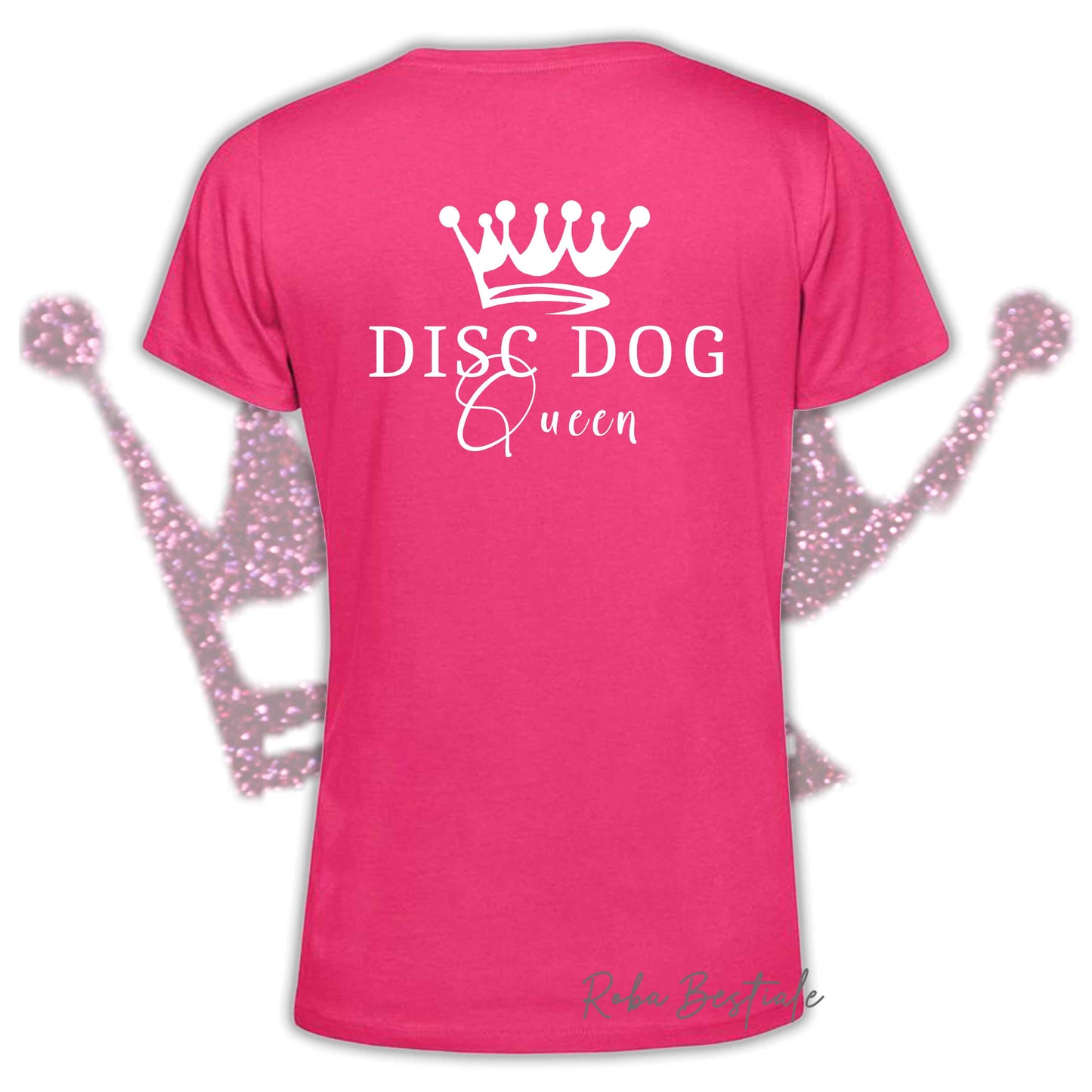 T-Shirt HRH - DISC DOG QUEEN - Uomo o Donna, HOT COLORS! - dalla XS alla 5XL
