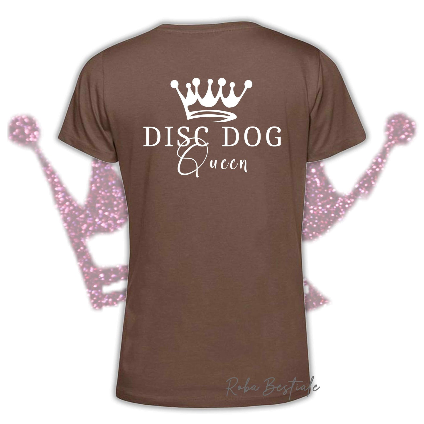 T-Shirt HRH - DISC DOG QUEEN - Uomo o Donna, HOT COLORS! - dalla XS alla 5XL