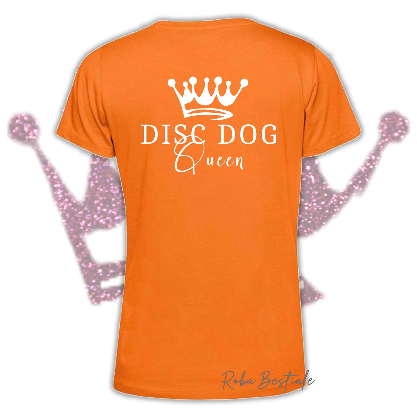 T-Shirt HRH - DISC DOG QUEEN - Uomo o Donna, HOT COLORS! - dalla XS alla 5XL