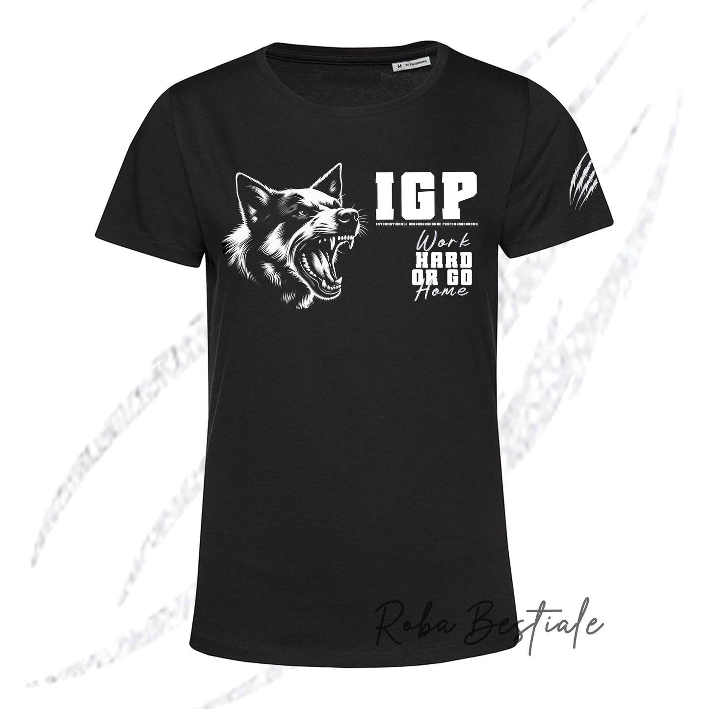 T-Shirt IGP4 - AUSTRALIAN CATTLE DOG - GLITTER! NERA, 100% Cotone, Uomo o Donna - dalla XS alla 5XL