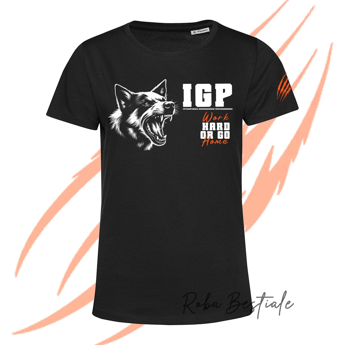 T-Shirt IGP4 - AUSTRALIAN CATTLE DOG - Dettagli in 4 Colori - NERA, 100% Cotone, Uomo o Donna - dalla XS alla 5XL