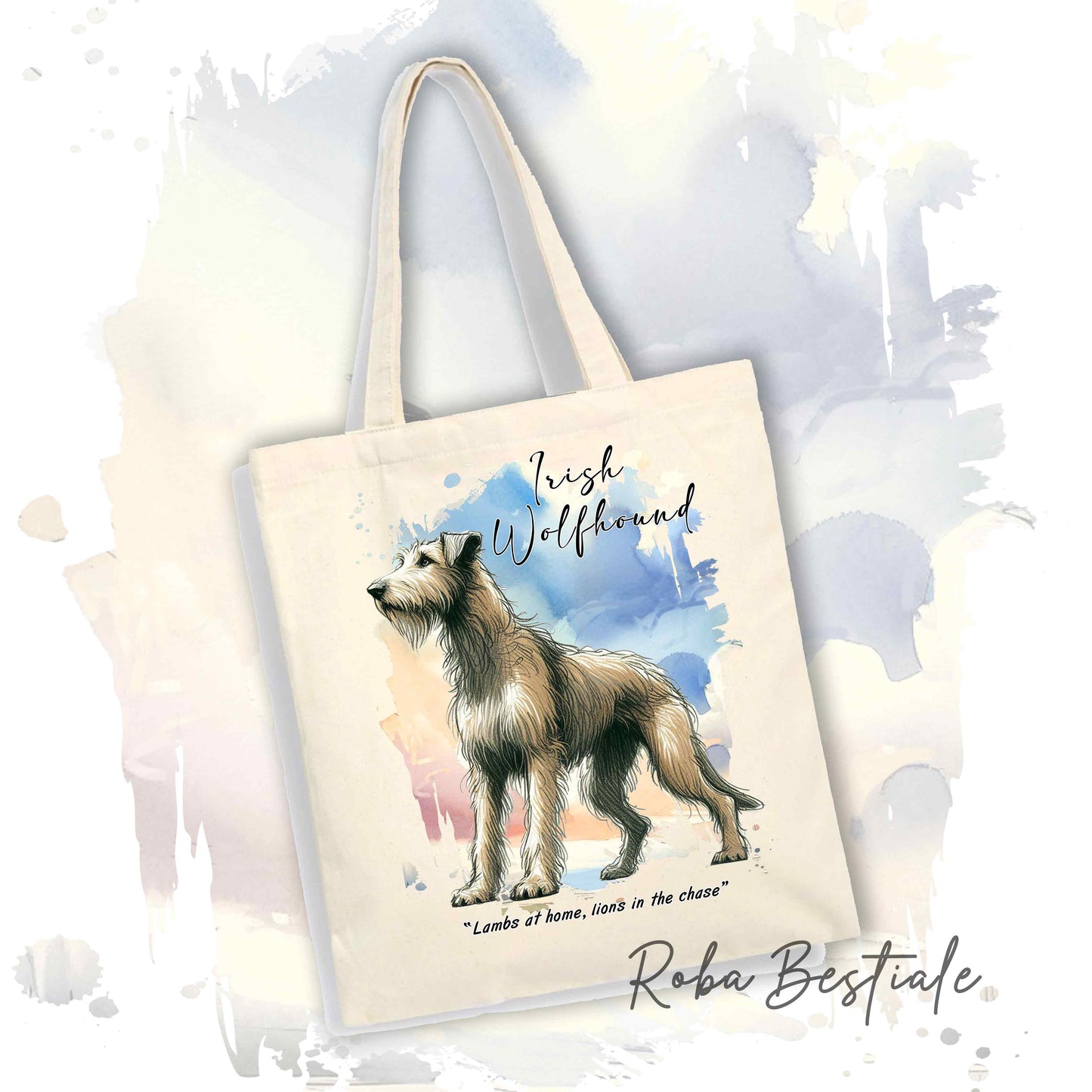 Shopper BEHAVIOR - IRISH WOLFHOUND Fulvo - Standard FCI - Diversi colori disponibili, 100% Cotone