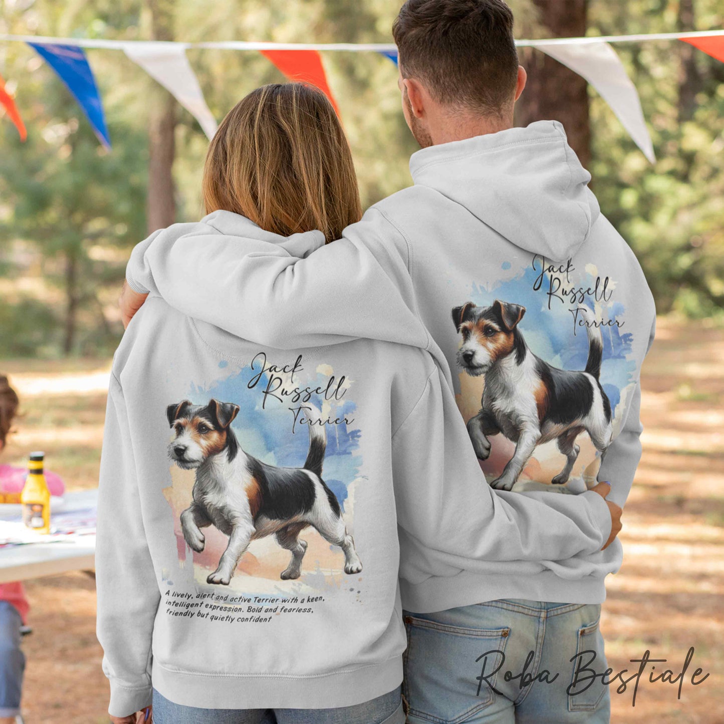 Felpa BEHAVIOR - JACK RUSSELL TERRIER BROKEN Tricolor - Standard FCI - Unisex - Grigia - dalla XS alla 3XL
