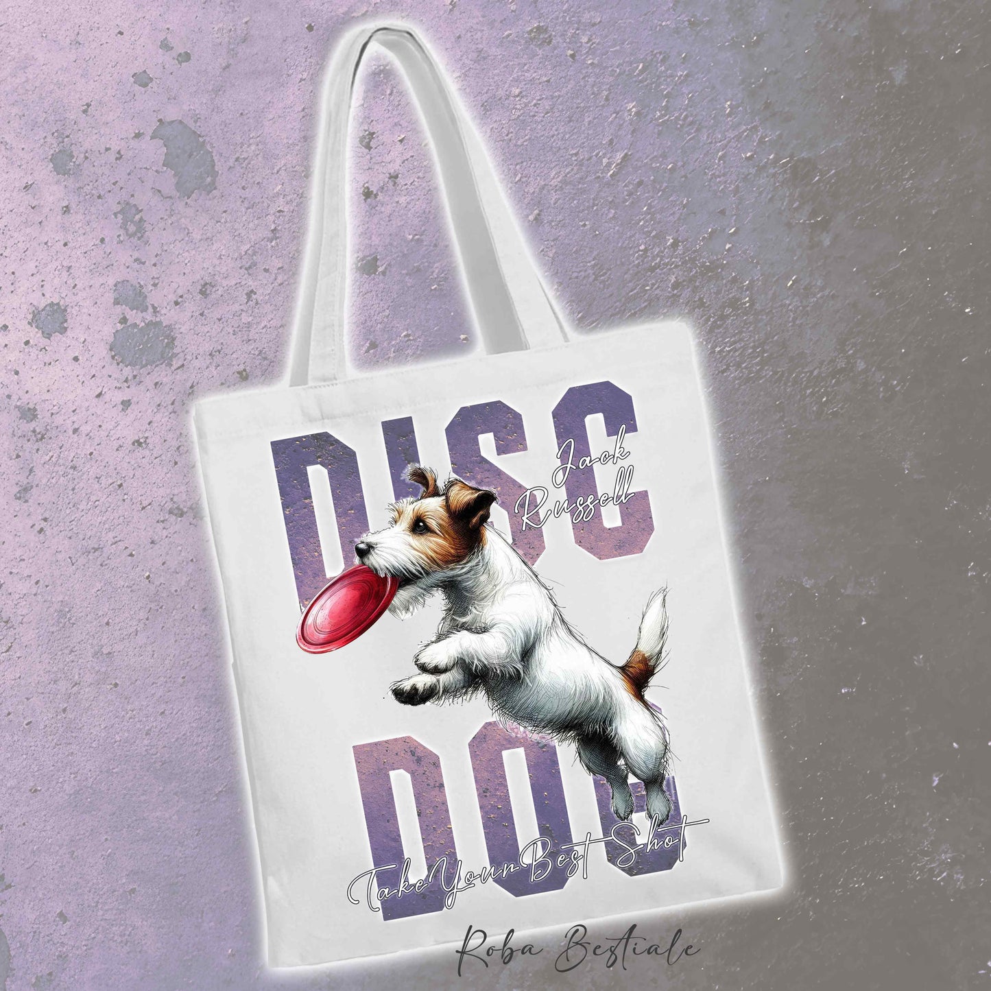 Shopper APTITUDE - DISC DOG - JACK RUSSELL TERRIER Broken - Diversi colori disponibili
