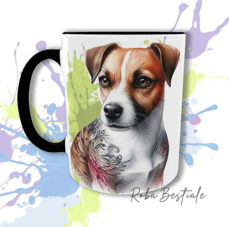 Tazza INKED SOUL - JACK RUSSELL TERRIER Bianco Fulvo