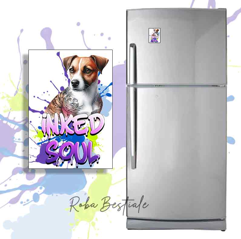 Magnete INKED SOUL - JACK RUSSELL TERRIER Bianco Fulvo