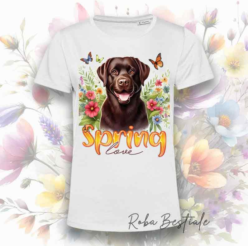 SPRING LOVE T-Shirt - LABRADOR RETRIEVER Chocolate