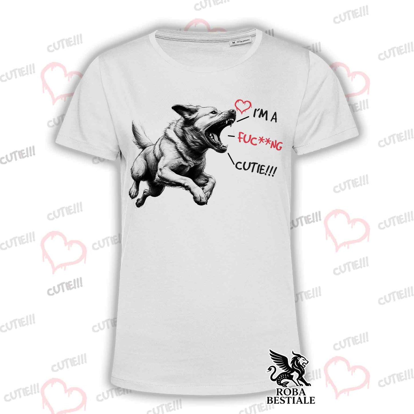 T-Shirt CUTIE - Yellow LABRADOR RETRIEVER - White or Beige, for Men or Women - from XS to 5XL