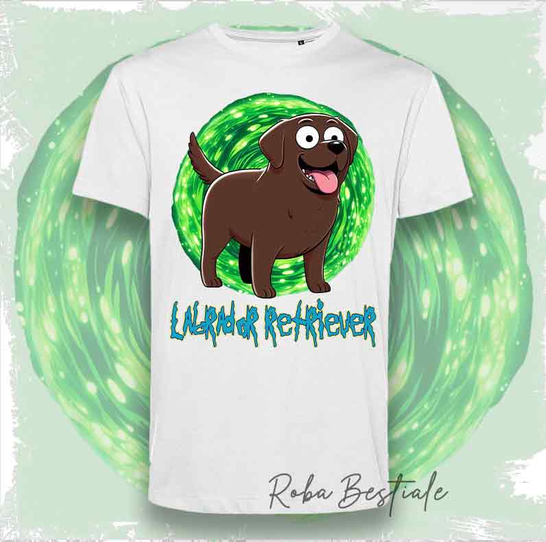 RICK & MORTY - LABRADOR RETRIEVER Chocolate T-Shirt